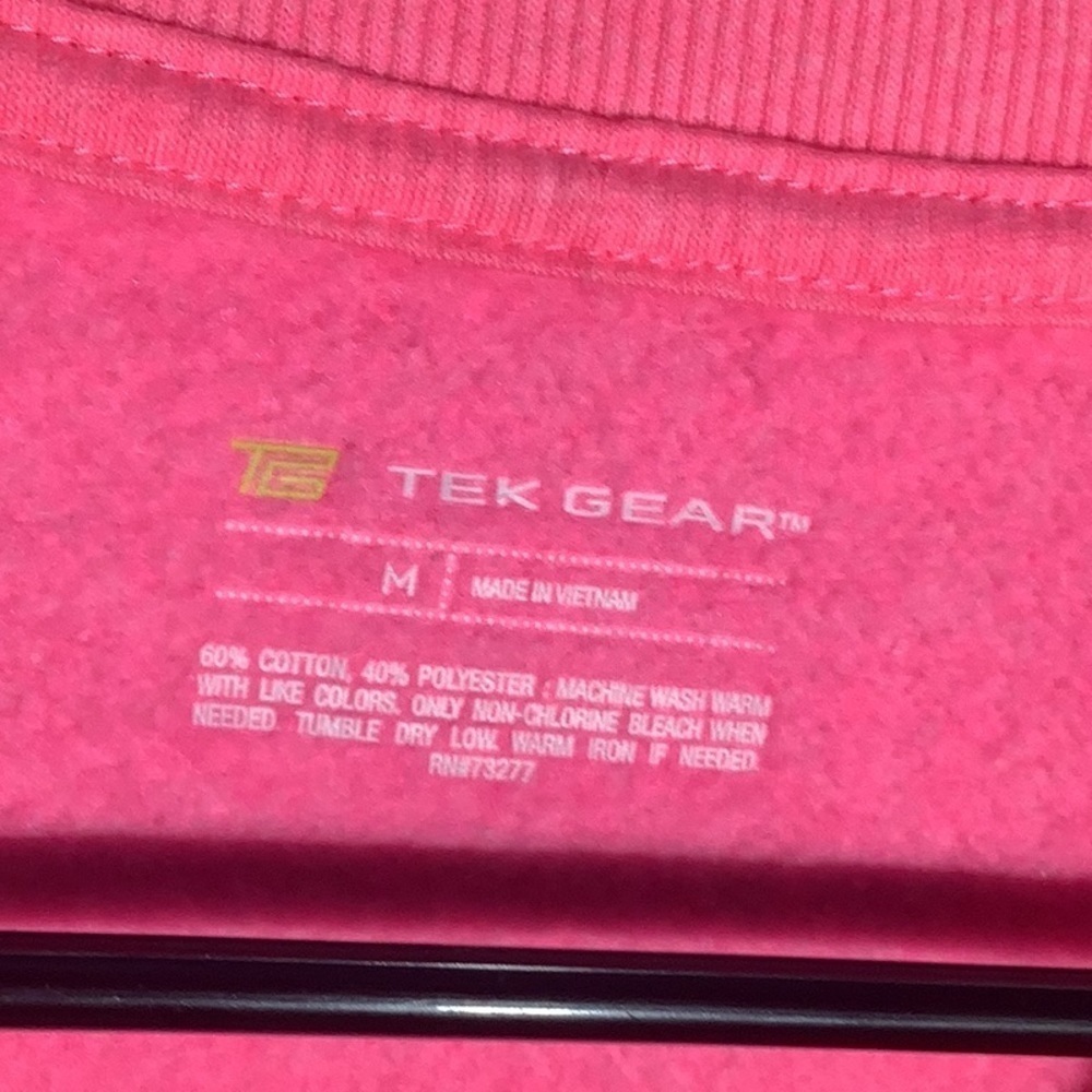 Tek Gear - Sz M - super soft inside and out Sweatshirt - neon pink - very bright - Picture 4 of 5